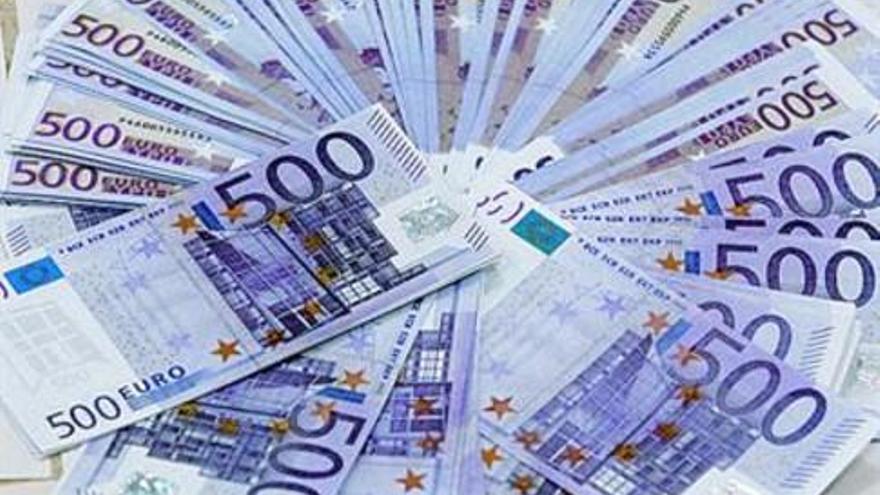 El valor de los billetes de 500 euros en circulación bajó el 22,7% en el 2017