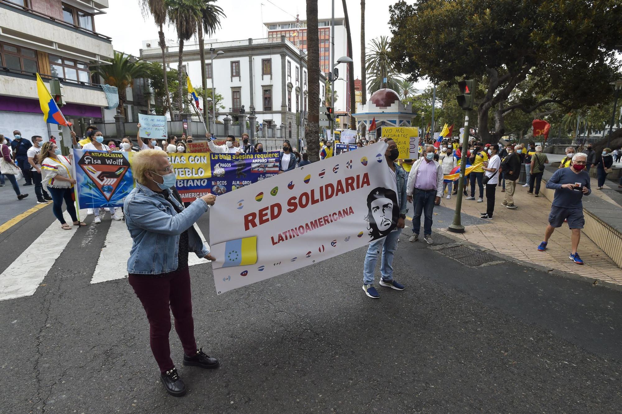 Manifestación por el respeto a los Derechos Humanos en Colombia