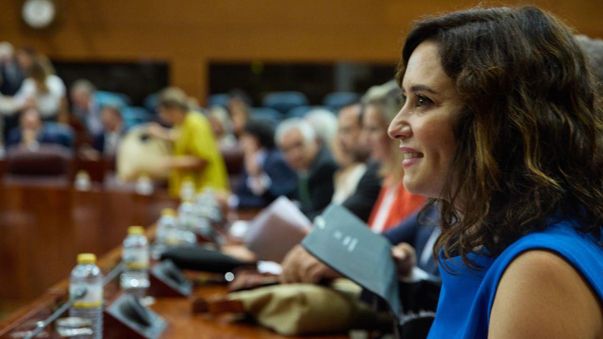 Isabel Díaz Ayuso, en la primera jornada del debate sobre el estado de la región en Madrid.