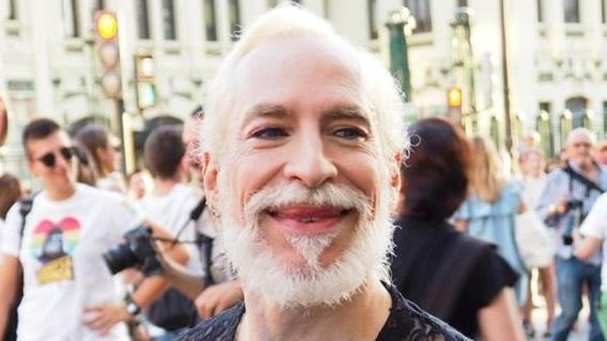 Fernando Lumbreras durante la celebración del Orgullo en València.