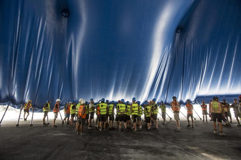 La compañía inicia en el recinto de Rabasa el montaje de la gran carpa de su espectaculo 'Totem'