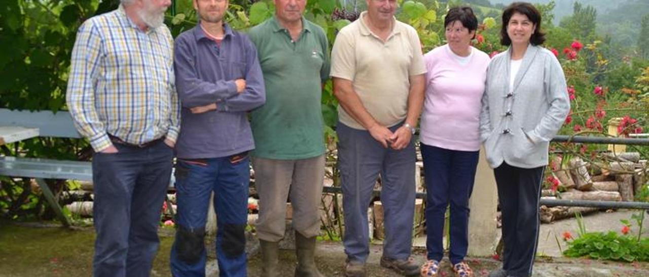 Por la derecha, Julia Temprana, Teté Temprana, Daniel Celorio, José Luis Gutiérrez, Bill Aubrey y Manolo Alonso.