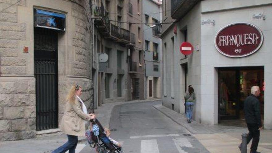 Pas de vianants en un carrer del centre d&#039;Igualada