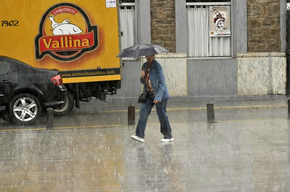 Temporal de lluvia en agosto en Asturias