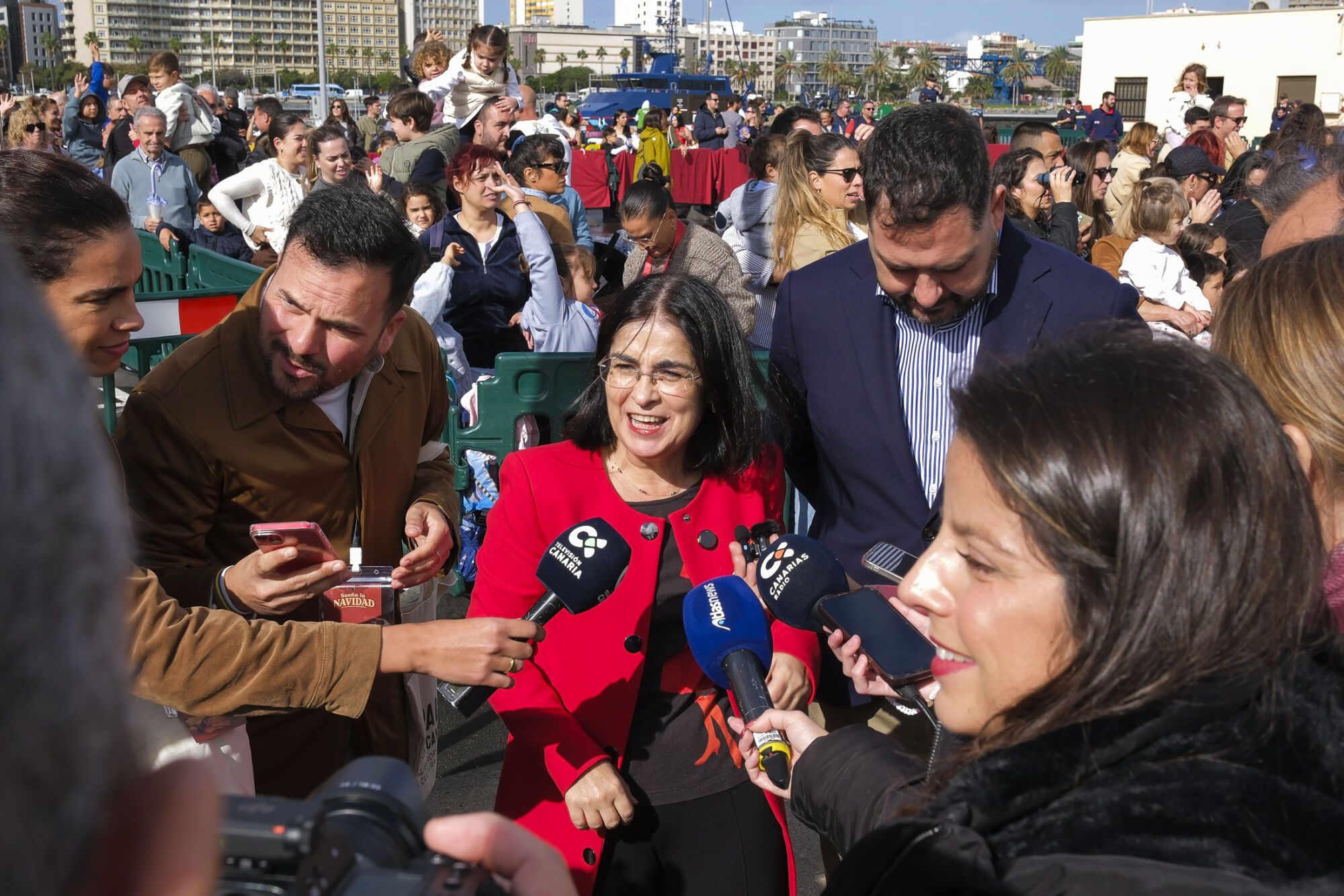Llegada de los Reyes Magos, en la Base Naval 