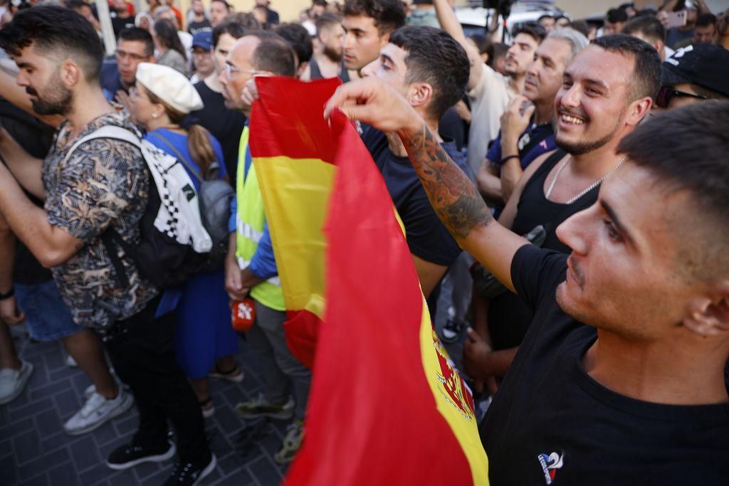Las imágenes de la concentración ultra este martes en Torre Pacheco