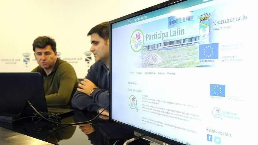 Casares y Vilariño en la presentación de la página web. // Bernabé/Javier Lalín