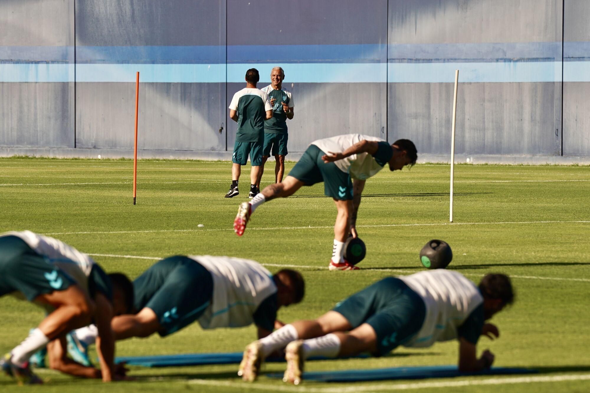 Primer entrenamiento del Málaga CF para la pretemporada