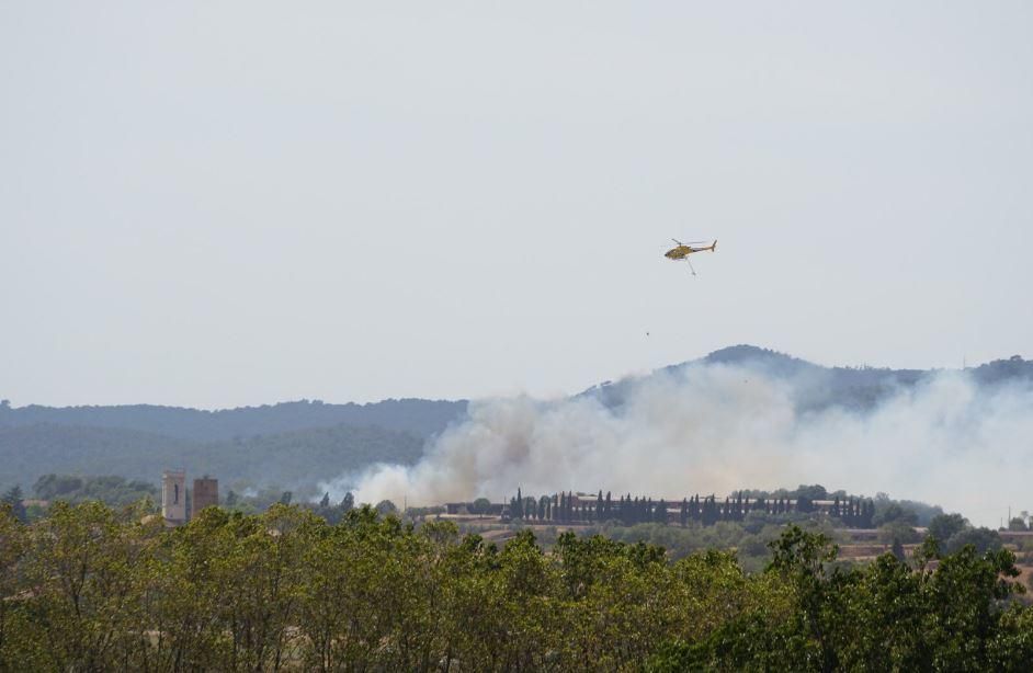 Incendi entre Cruïlles i Monells