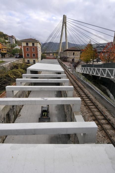 Las obras del soterramiento de Langreo.