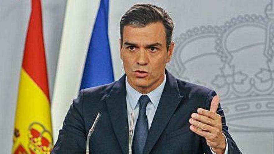 El líder dels socialistes espanyols i president del Govern en funcions, Pedro Sánchez, anit