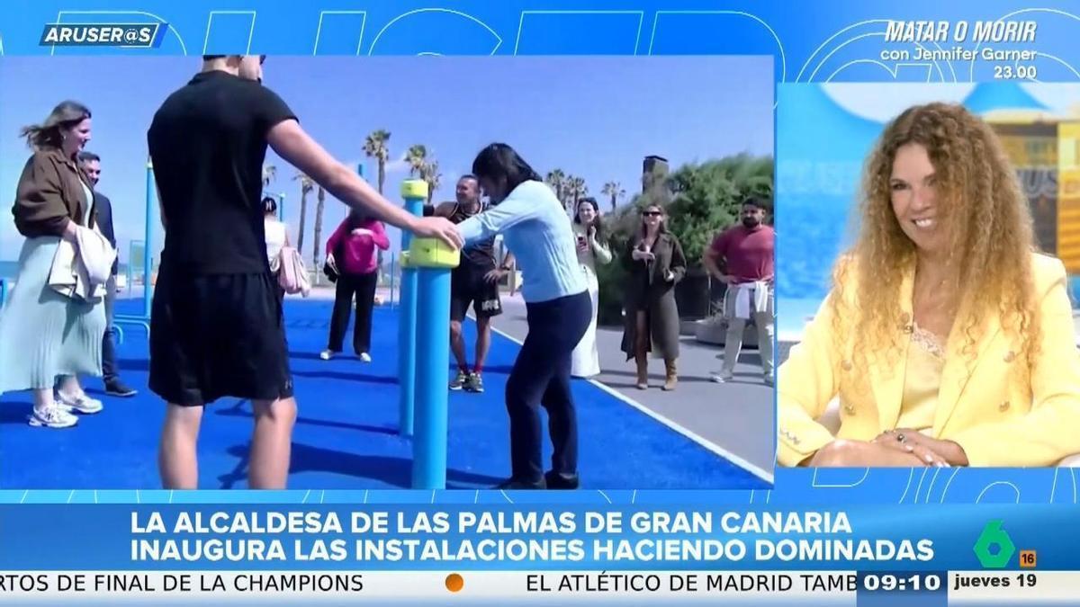 El reto físico de Carolina Darias en El Rincón salta a la televisión nacional
