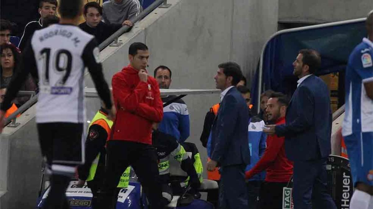 Marcelino fue expulsado ante el Espanyol