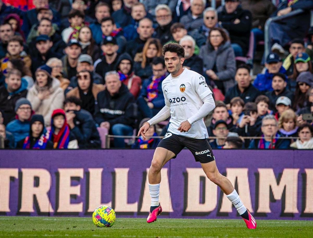 Fran Pérez, una imagen en el Camp Nou