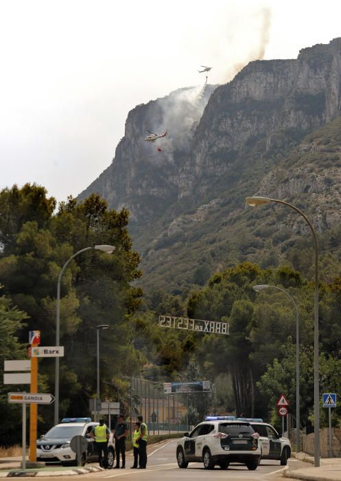 Incendio forestal en Llutxent