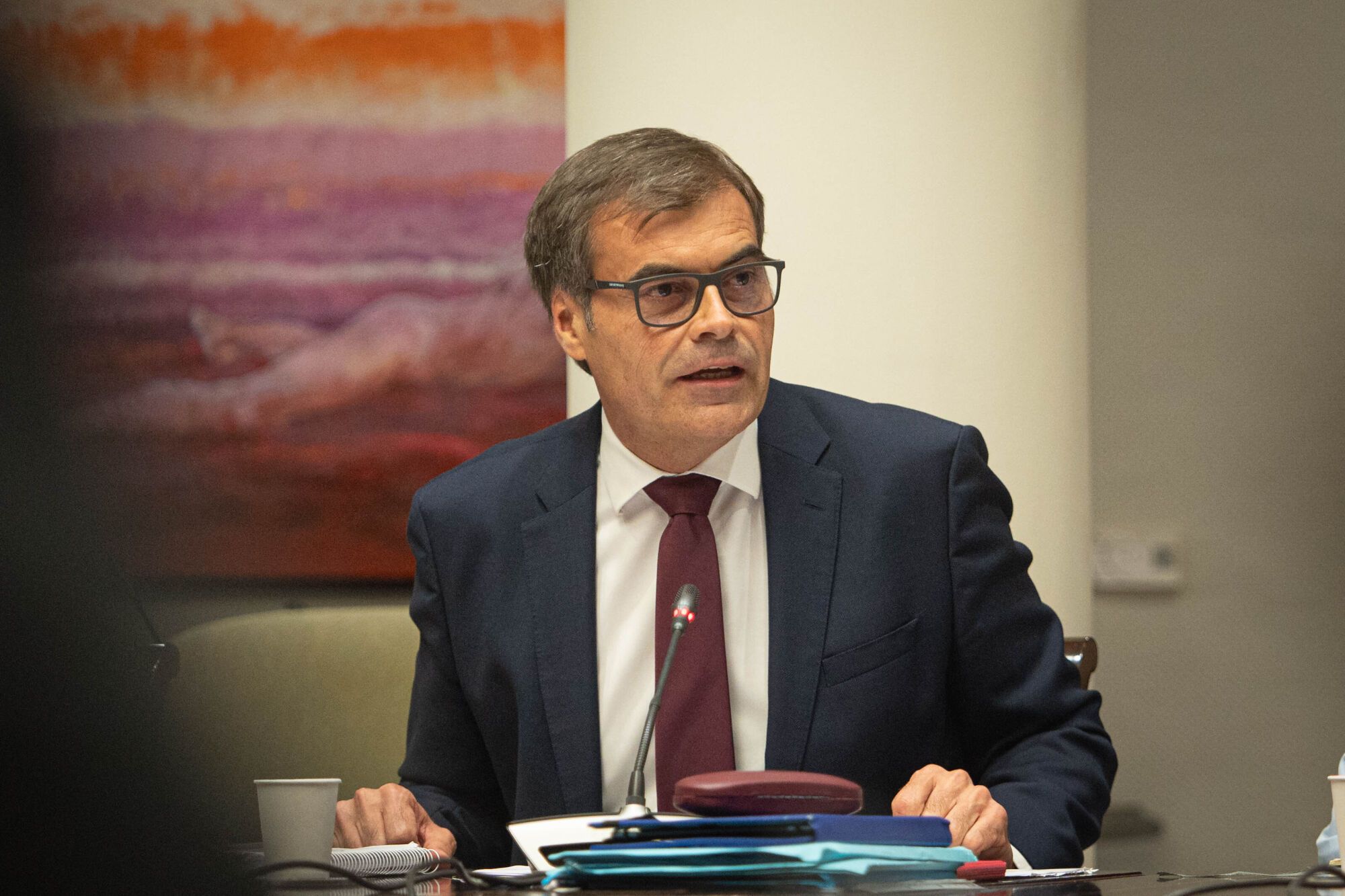 José Luis Ábalos comparece en el Parlamento de Canarias.