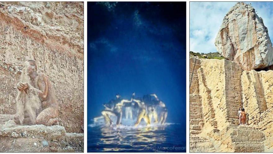 Tres de las fotografías del proyecto &#039;La isla&#039; de Marco Ferraris, que hoy se presenta en Sa Cultural.