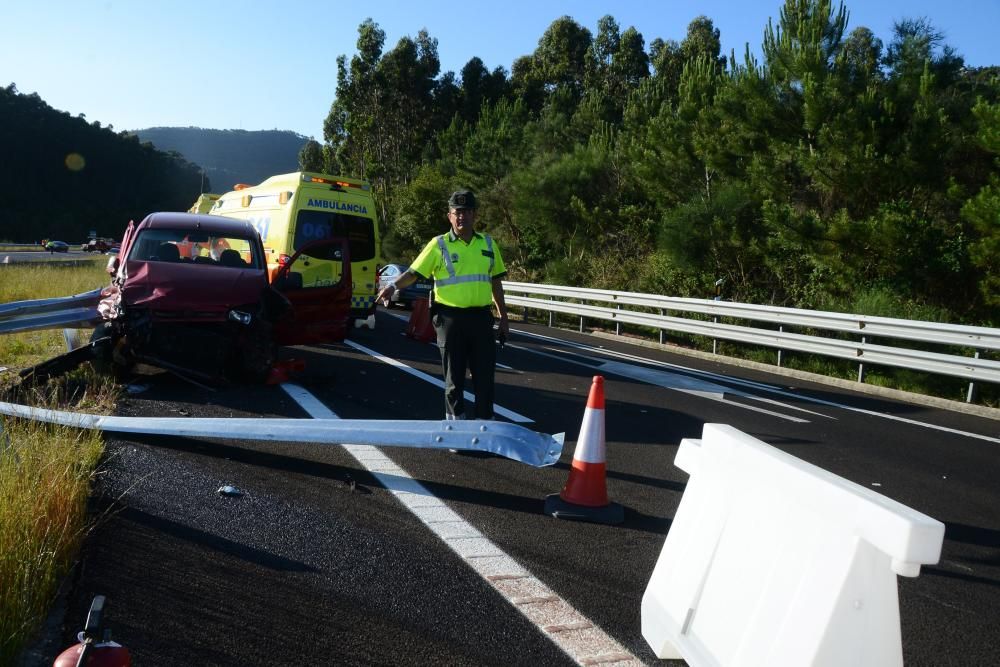 Accidente en la autovía de O Morrazo