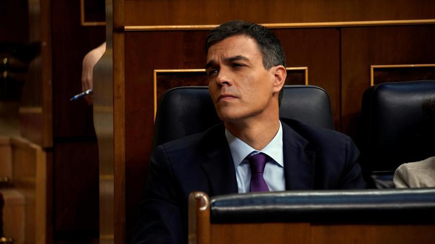 Pedro Sánchez, este miércoles en el Congreso.