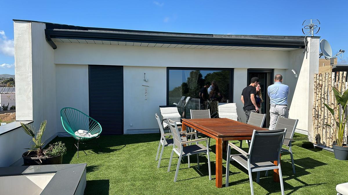 Jardín de las viviendas.