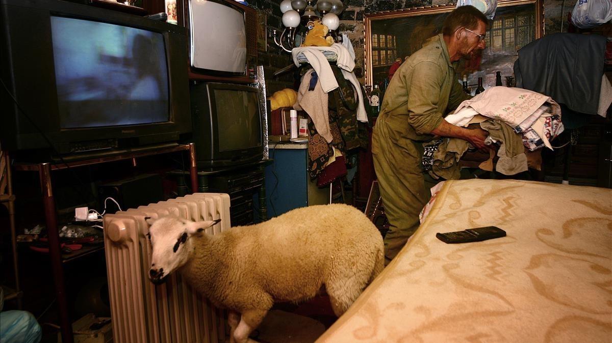 Año 2004, infravivienda en la Sagrera, a barlovento del Fòrum de les Cultures.