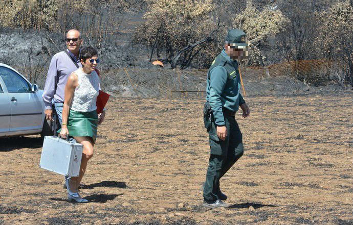 22/09/2017 LLANOS DE LA PEZ, TEJEDA. Fallecida a causa del incendio en la Cumbre de Gran Canaria. Foto: SANTI BLANCO