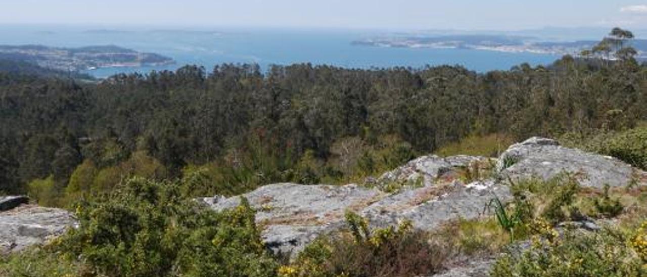 Panorámica de la Ría de Pontevedra desde el Alto de Agudelo.   | // FARO