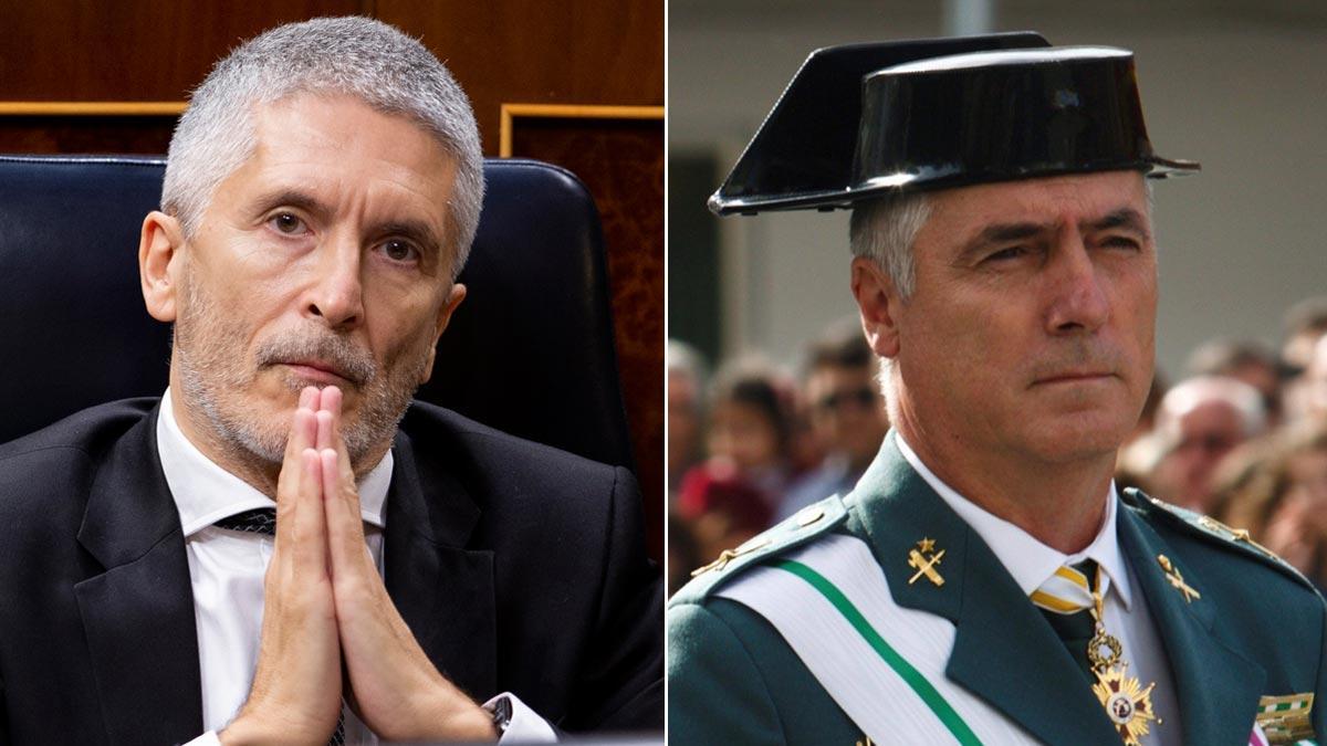 Marlaska cambia al número tres de la Guardia Civil. En la foto, el ministro y Félix Blázquez.