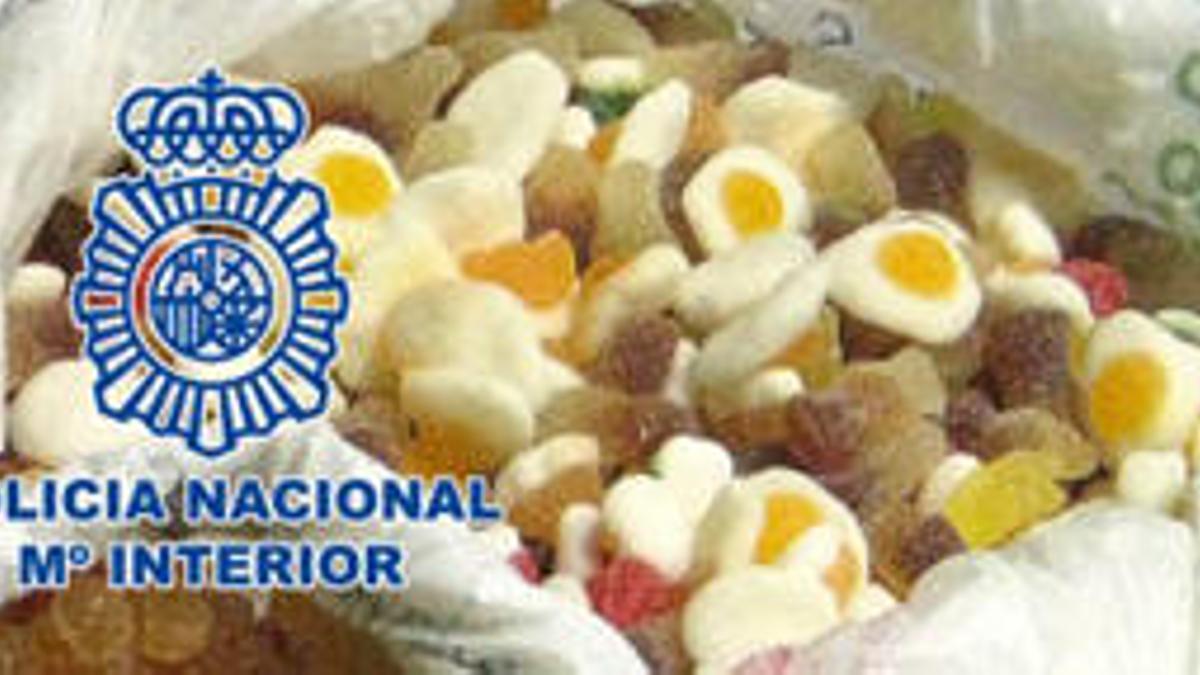 Imagen de archivo de gominolas rellenas de ketamina intervenidas por la policía.