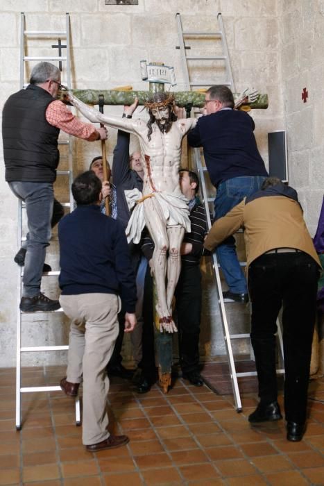 Los preparativos del Cristo del Amparo