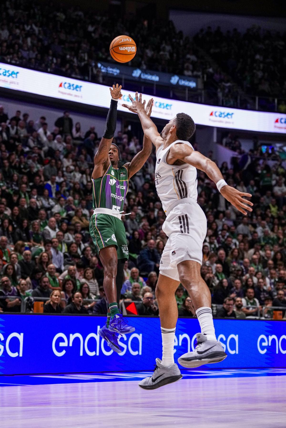 Partido disputado entre Unicaja y Real Madrid