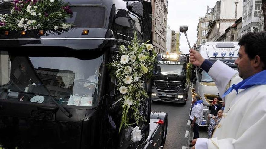 Imagen de una edición anterior de la fiesta de San Cristóbal en A Estrada.// Bernabé/Javier Lalín