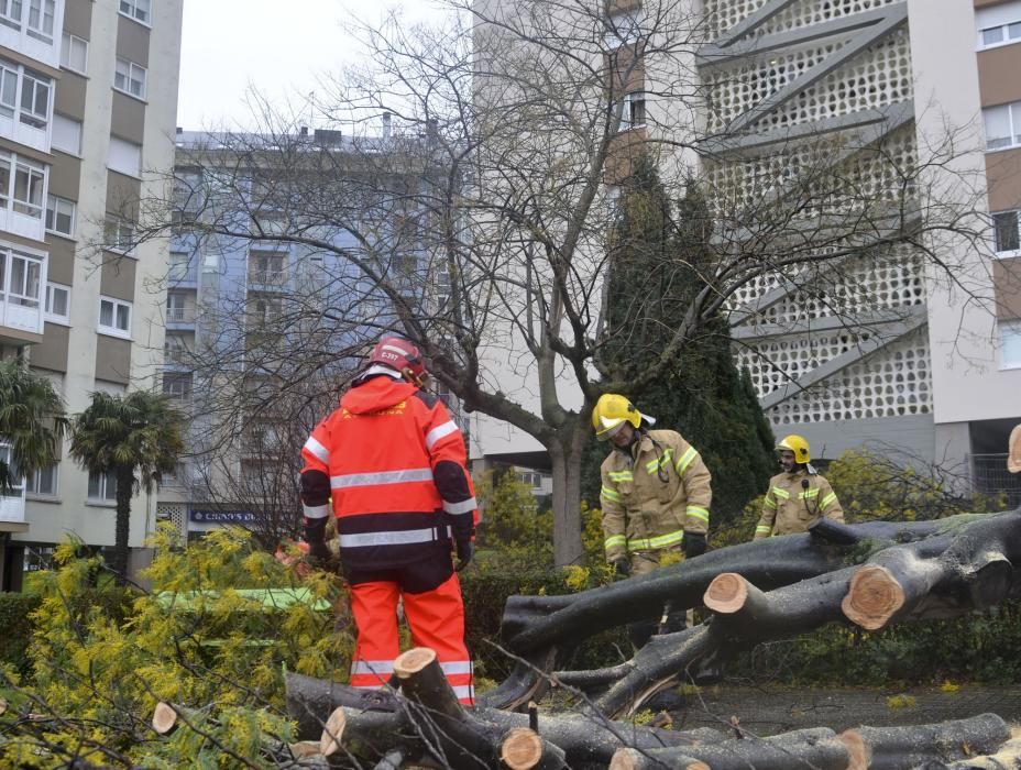 Las imágenes del temporal en A Coruña este sábado