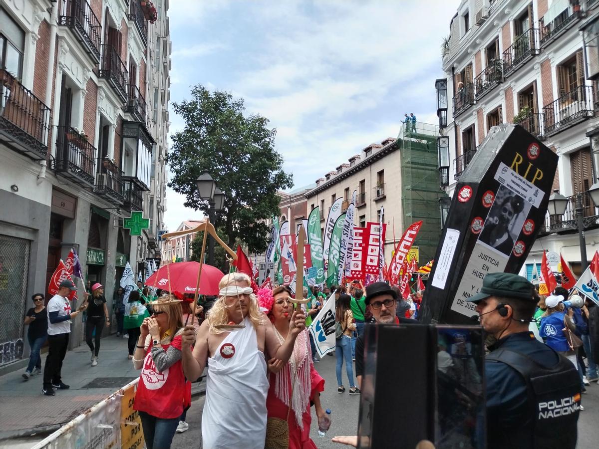 Un momento de la manifestación celebrada en Madrid.