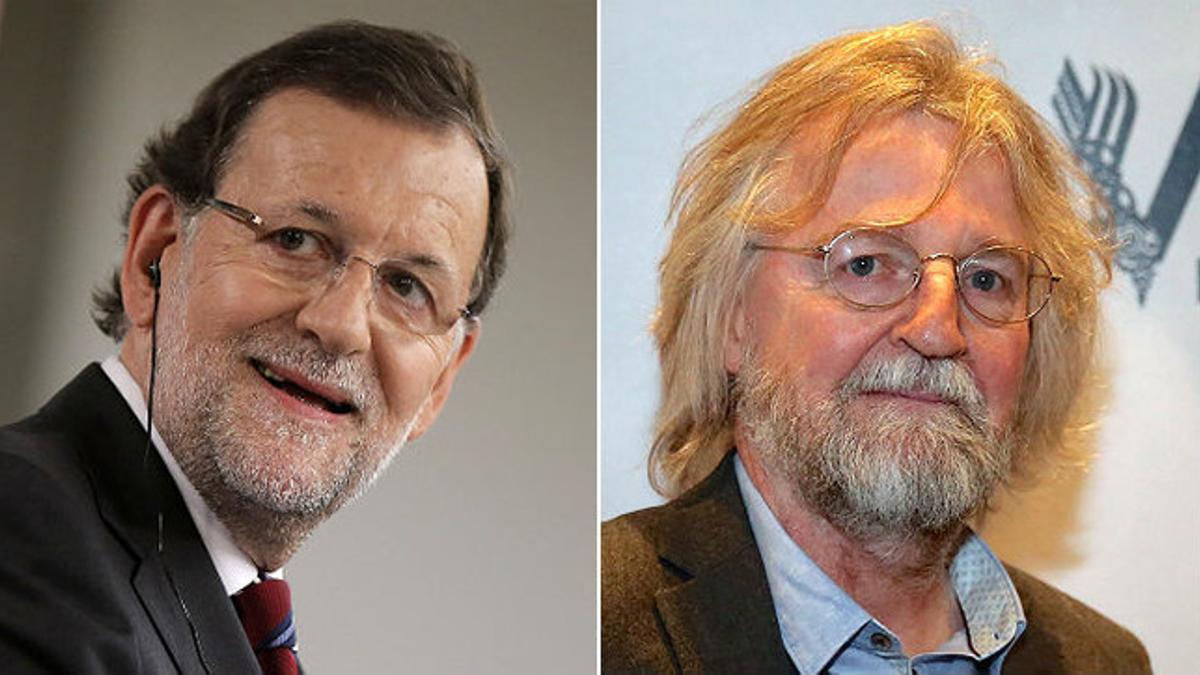 El presidente del Gobierno en funciones, Mariano Rajoy, y su 'gemelo vikingo', Michael Hirst.