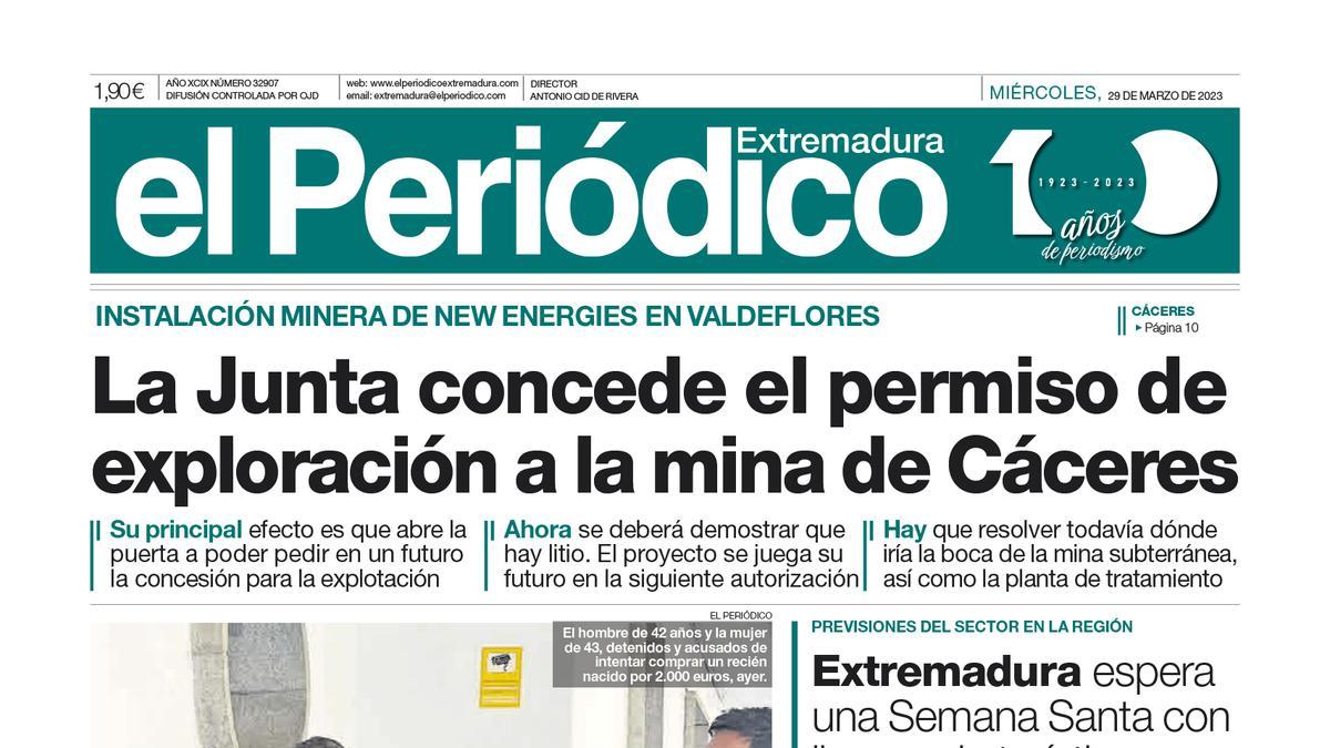 Consulta la portada correspondiente al día 29 de marzo de 2023