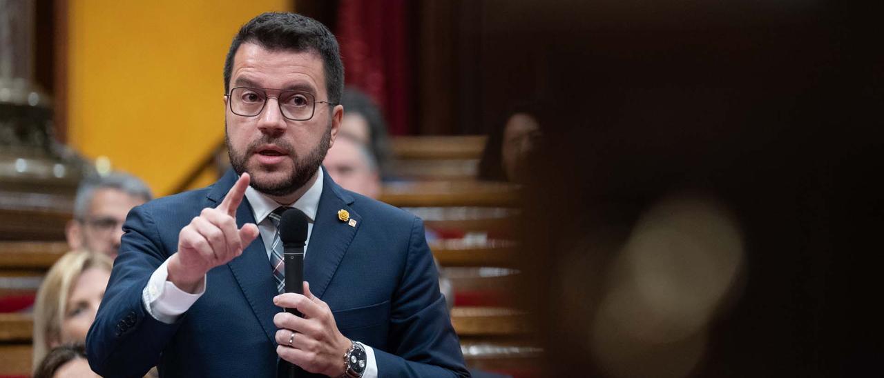 Aragonès en una foto reciente en el Parlament.