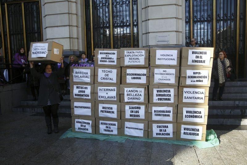 Manifestación contra la violencia machista en Zaragoza