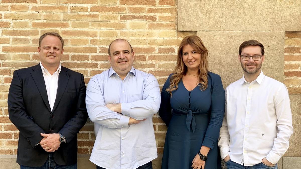 Los fundadores de Prohipotecas, Tor Jensen, Carlos Blanco, Silvia Escámez y Marc Torres.