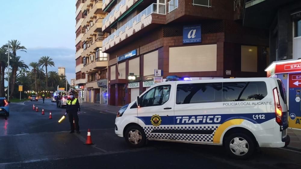 La Policía Local en Alicante sigue realizando controles e intervenciones.