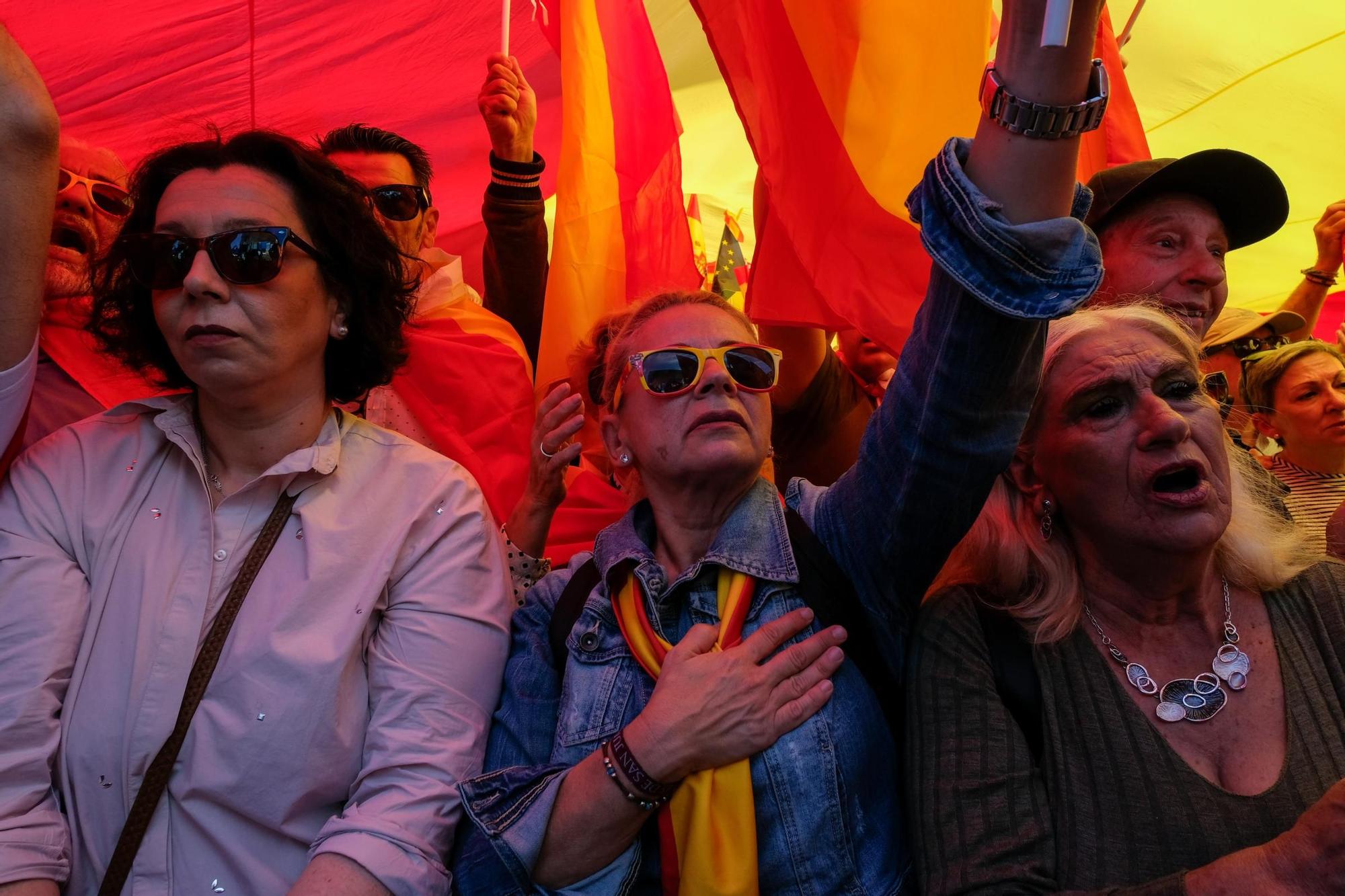 La manifestación del PP contra la amnistía de Málaga,  en imágenes