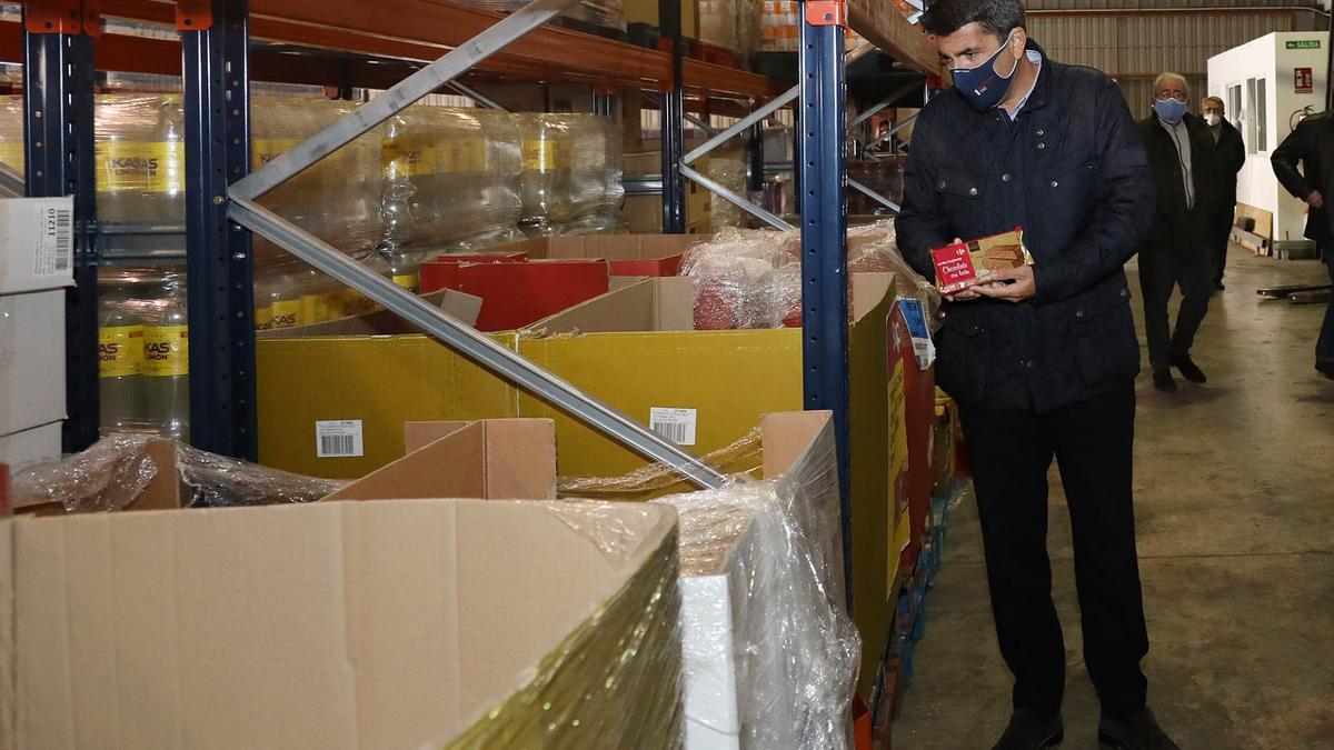 Carlos Mazón en el Banco de Alimentos de Alicante