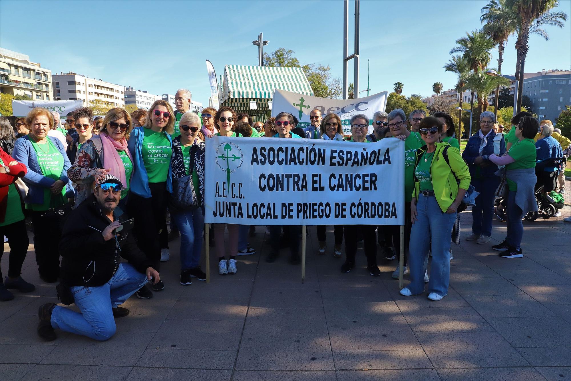 La Asociación Española contra el Cáncer convierte el Vial en una gran marea verde