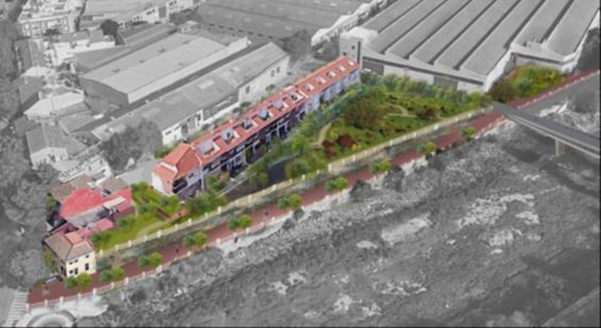 Simulación de cómo quedaría la calle Almassereta según la propuesta para modificar el PGOU.