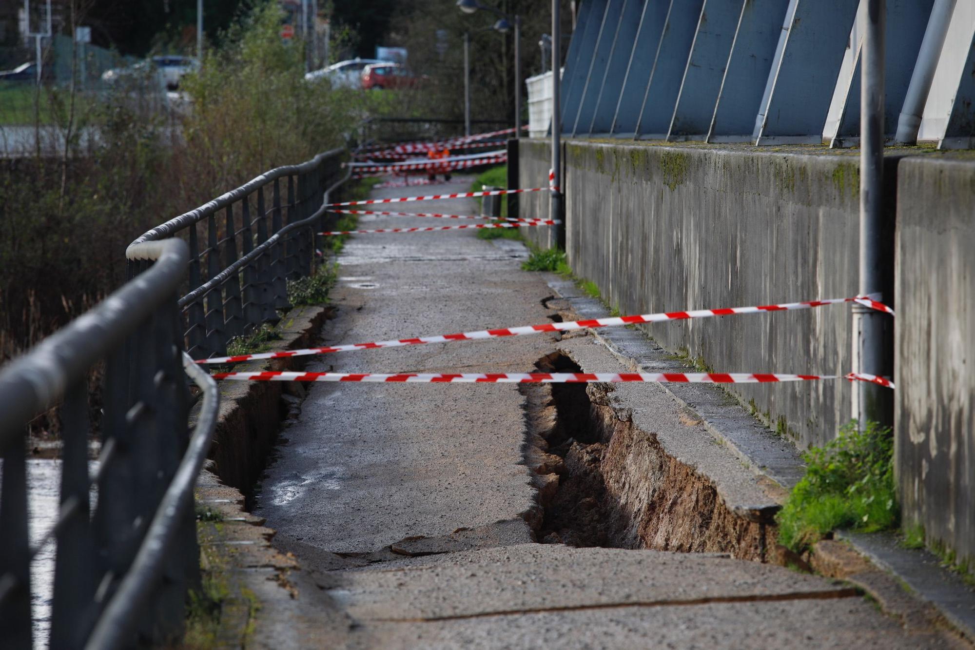 En imágenes: El temporal provoca grandes daños en la senda del Piles