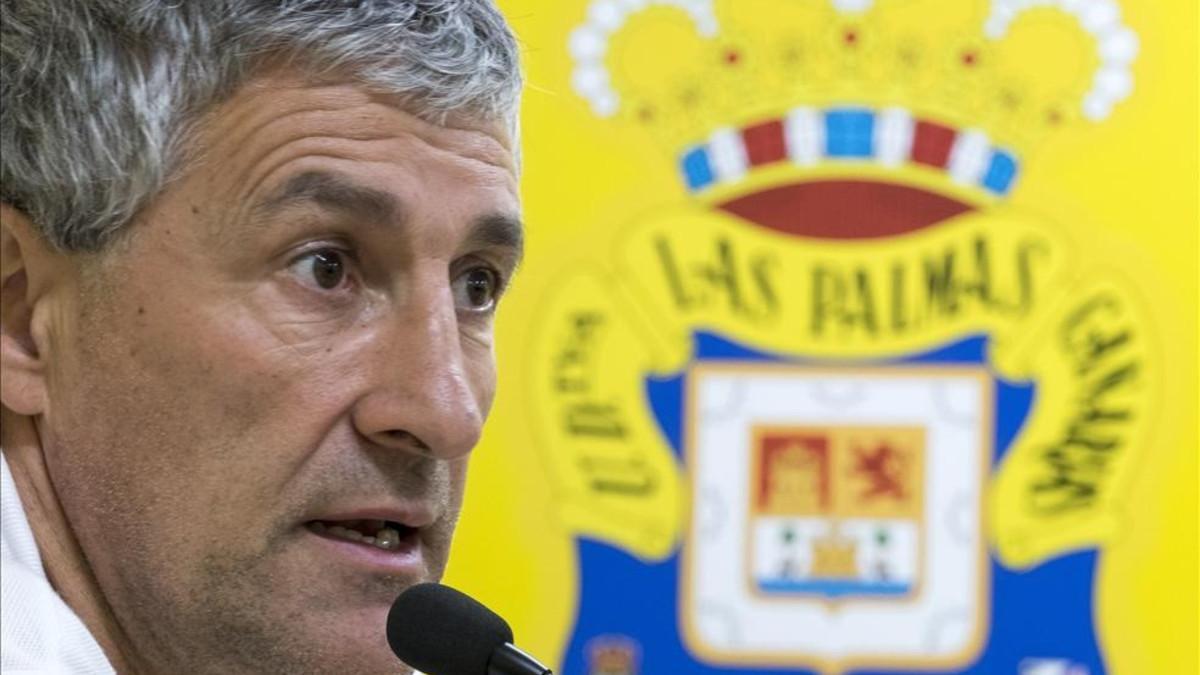 Quique Setién creció como técnico en el banquillo de la UD Las Palmas