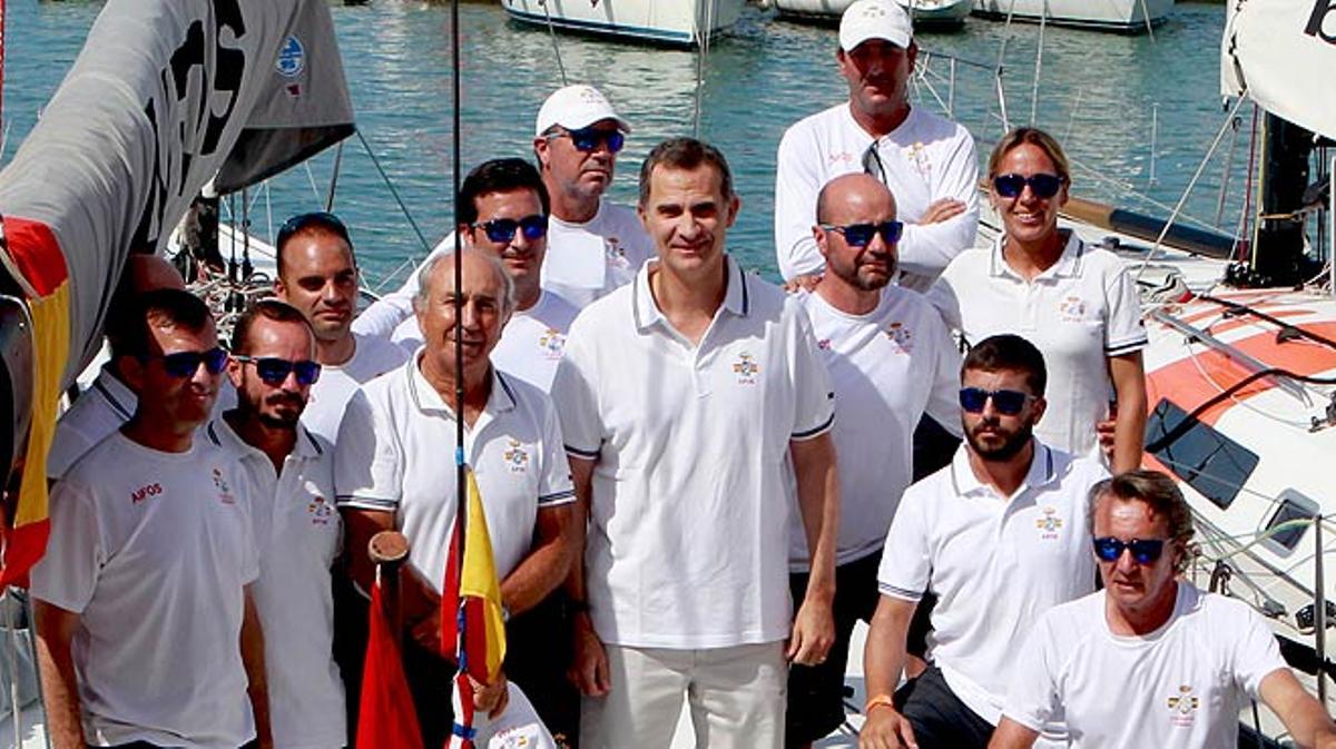 Visita del rei Felip VI al Reial Club Nàutic de Palma amb motiu de la 35a Copa del Rei MAPFRE.
