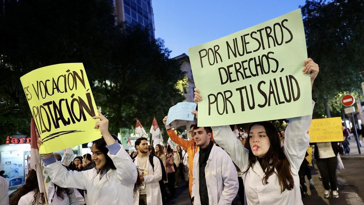 Manifestación de médicos en una imagen de archivo