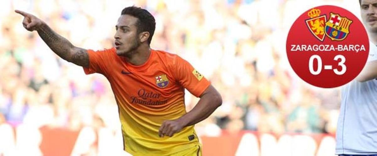 Thiago marcó un gol y dio el segundo a Tello