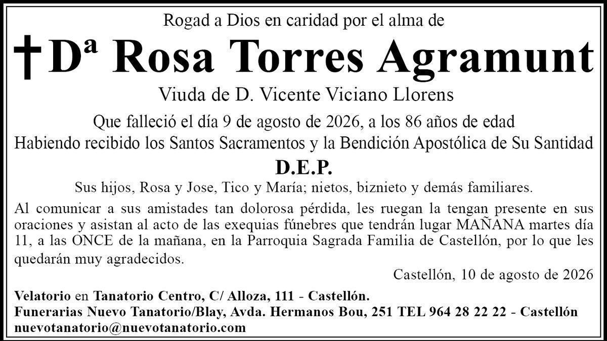 Dª Rosa Torres Agramunt